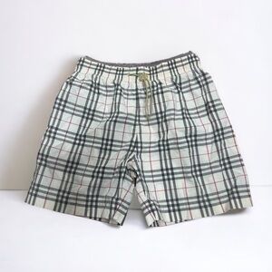 Burberry Plaid Shorts Sz 4 Kids Toddler Cream Gray Red